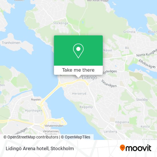 Lidingö Arena hotell map