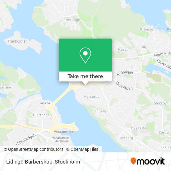 Lidingö Barbershop map