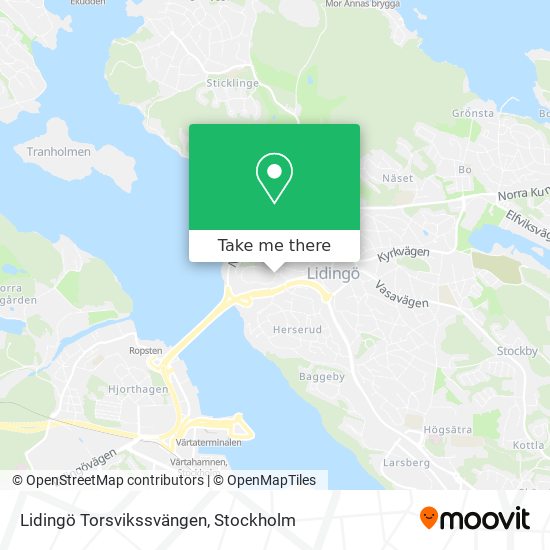 Lidingö Torsvikssvängen map