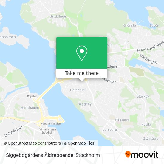 Siggebogårdens Äldreboende map