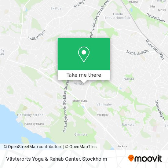 Västerorts Yoga & Rehab Center map