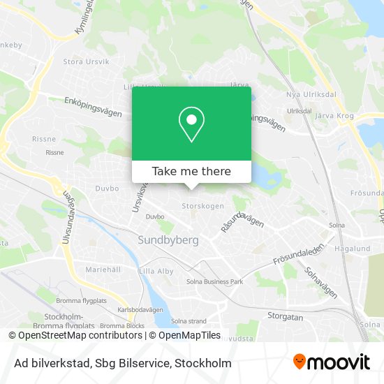 Ad bilverkstad, Sbg Bilservice map