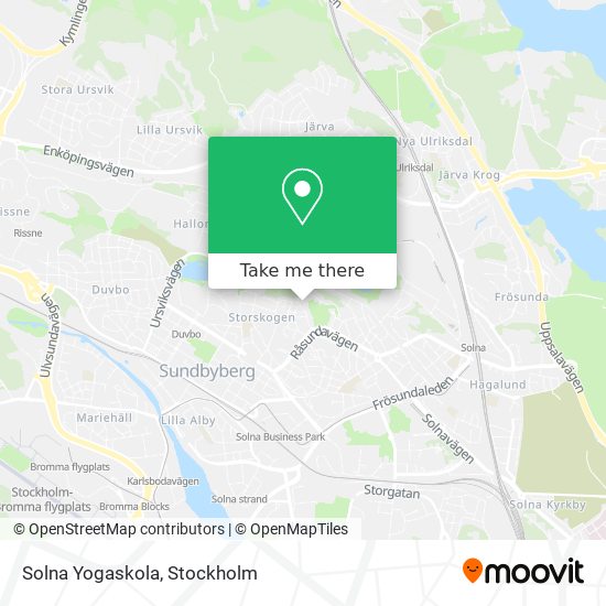 Solna Yogaskola map