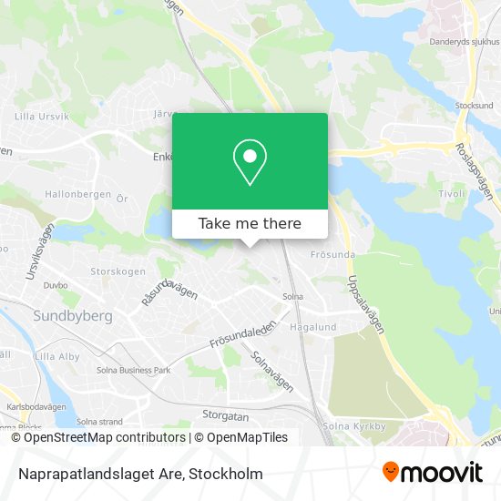 Naprapatlandslaget Are map