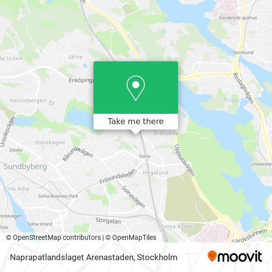 Naprapatlandslaget Arenastaden map