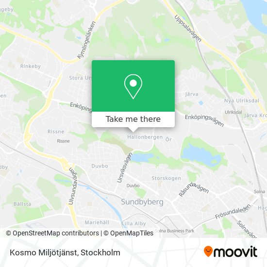 Kosmo Miljötjänst map