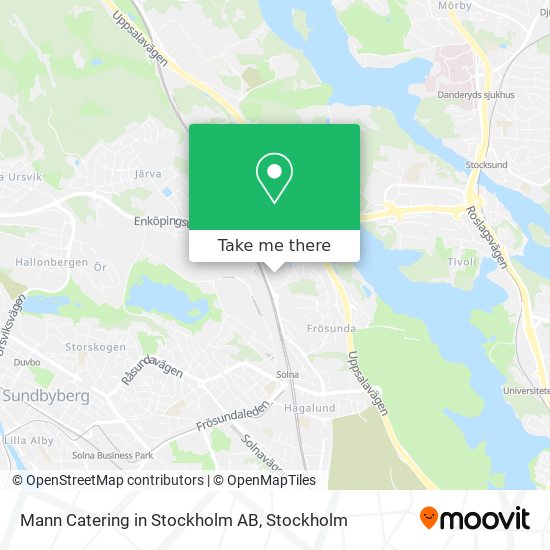 Mann Catering in Stockholm AB map