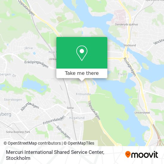 Mercuri International Shared Service Center map