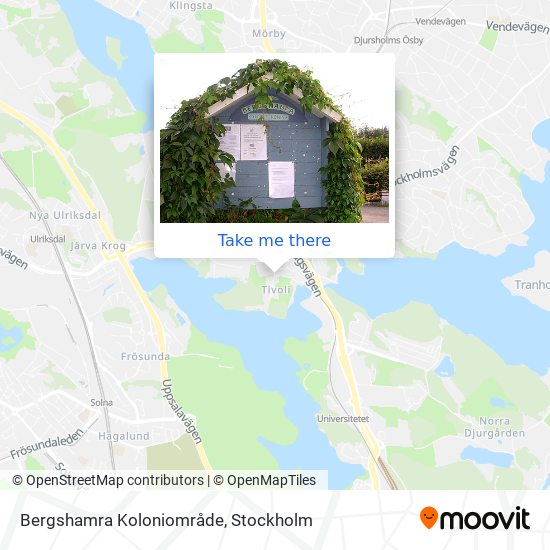 Bergshamra Koloniområde map