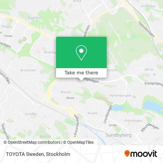 TOYOTA Sweden map