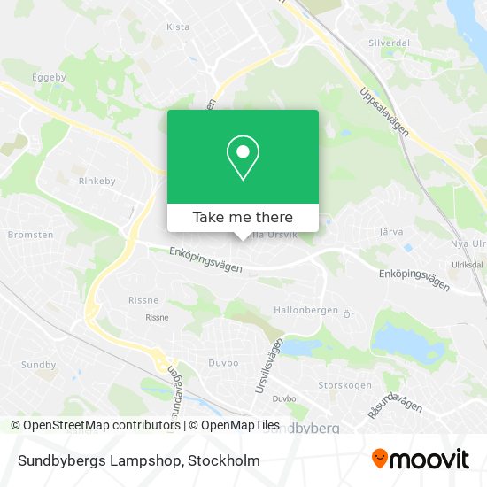 Sundbybergs Lampshop map