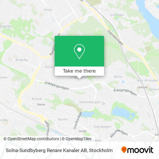 Solna-Sundbyberg Renare Kanaler AB map