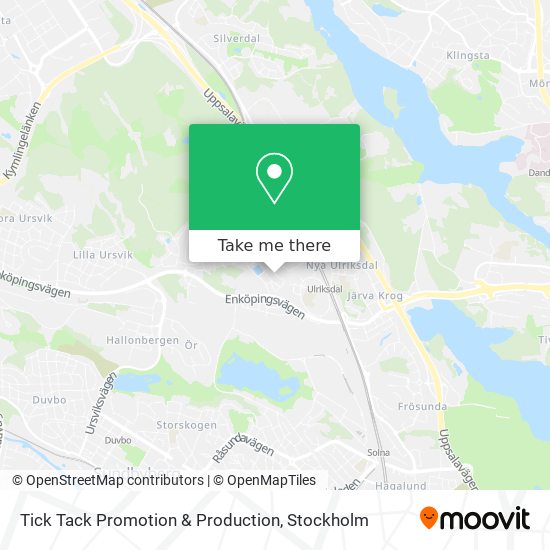 Tick Tack Promotion & Production map