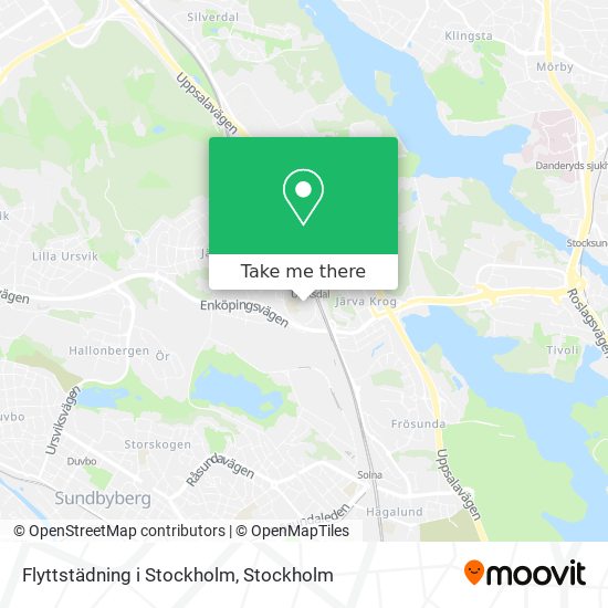 Flyttstädning i Stockholm map