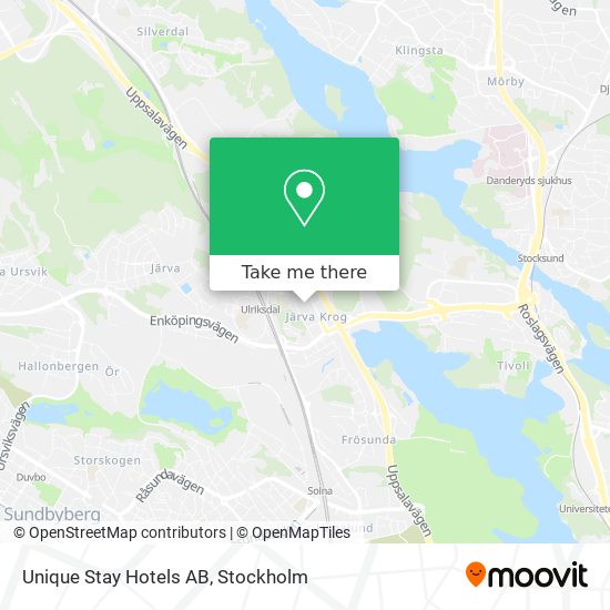 Unique Stay Hotels AB map