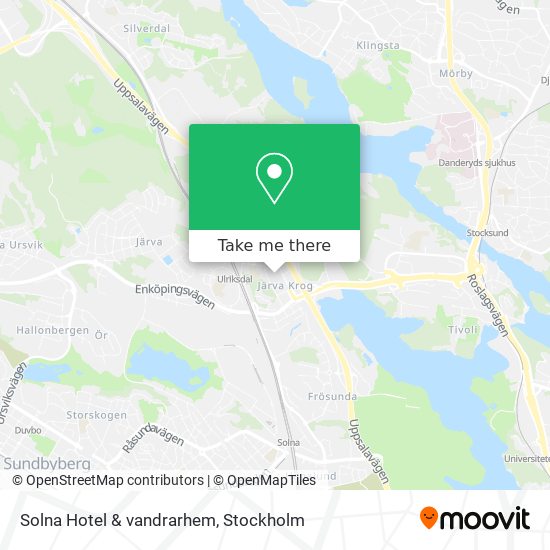 Solna Hotel & vandrarhem map