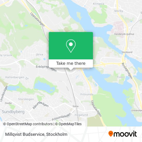 Millqvist Budservice map