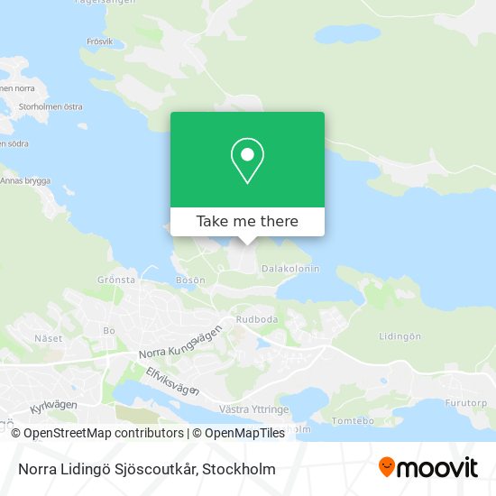 Norra Lidingö Sjöscoutkår map