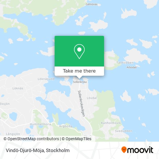 Vindö-Djurö-Möja map