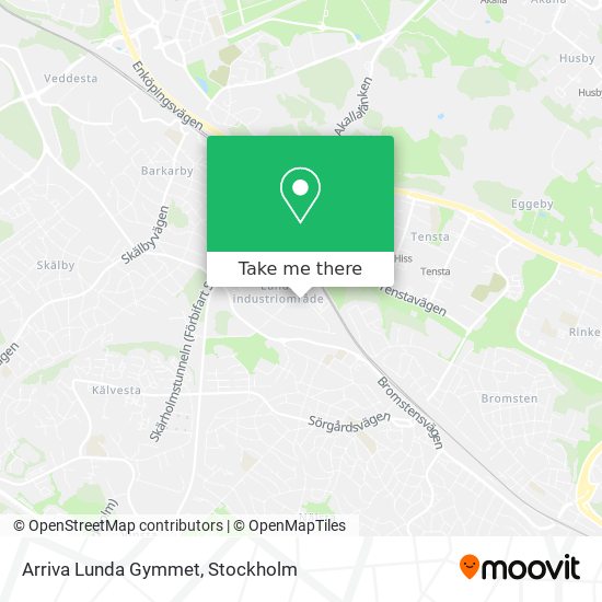 Arriva Lunda Gymmet map