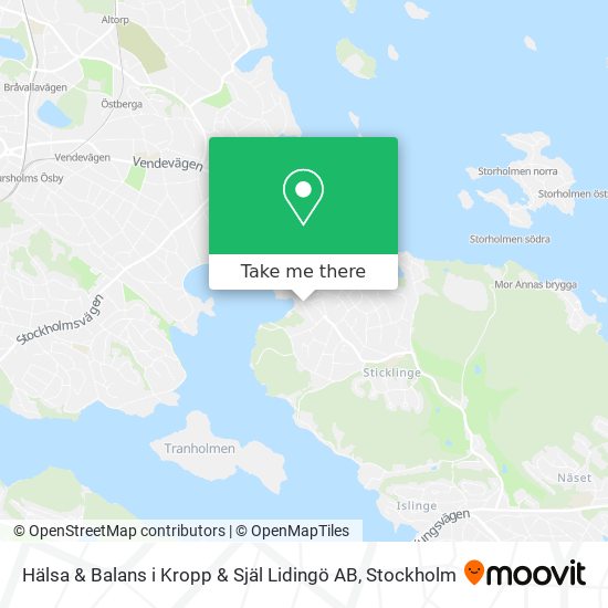 Hälsa & Balans i Kropp & Själ Lidingö AB map