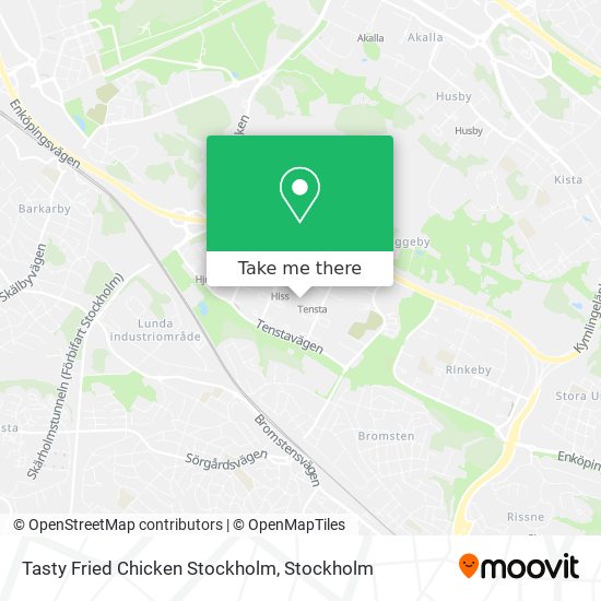 Tasty Fried Chicken Stockholm map