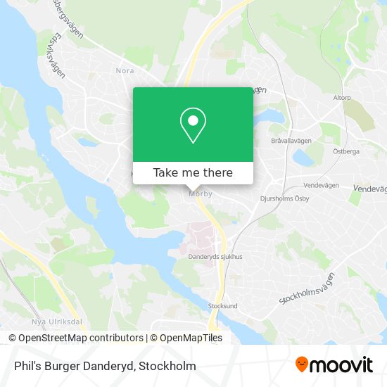 Phil's Burger Danderyd map