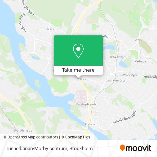 Tunnelbanan-Mörby centrum map