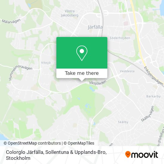Colorglo Järfälla, Sollentuna & Upplands-Bro map