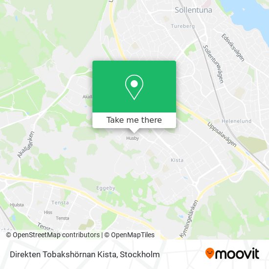 Direkten Tobakshörnan Kista map