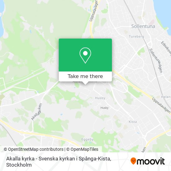 Akalla kyrka - Svenska kyrkan i Spånga-Kista map