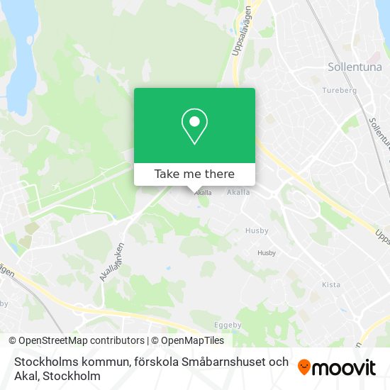 Stockholms kommun, förskola Småbarnshuset och Akal map