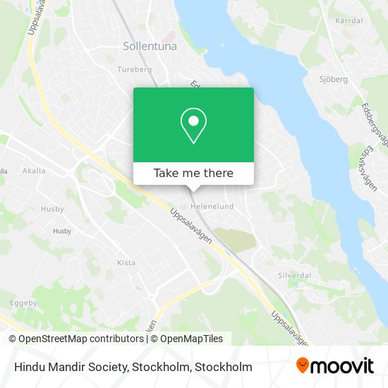 Hindu Mandir Society, Stockholm map