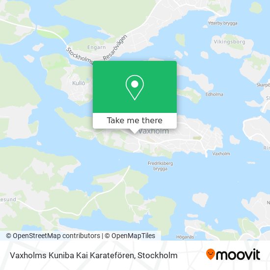 Vaxholms Kuniba Kai Karatefören map