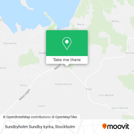 Sundbyholm Sundby kyrka map
