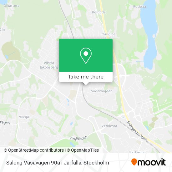 Salong Vasavägen 90a i Järfälla map