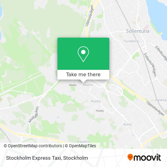 Stockholm Express Taxi map