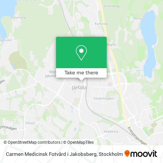 Carmen Medicinsk Fotvård i Jakobsberg map