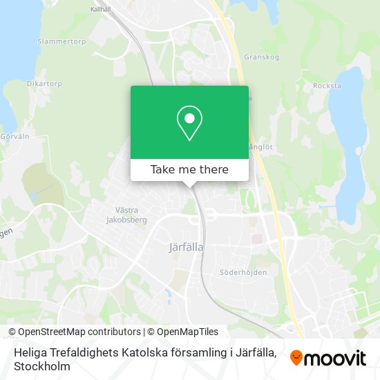 Heliga Trefaldighets Katolska församling i Järfälla map