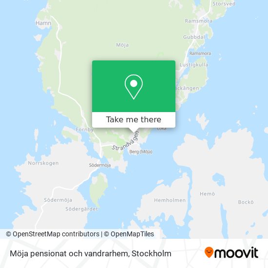 Möja pensionat och vandrarhem map