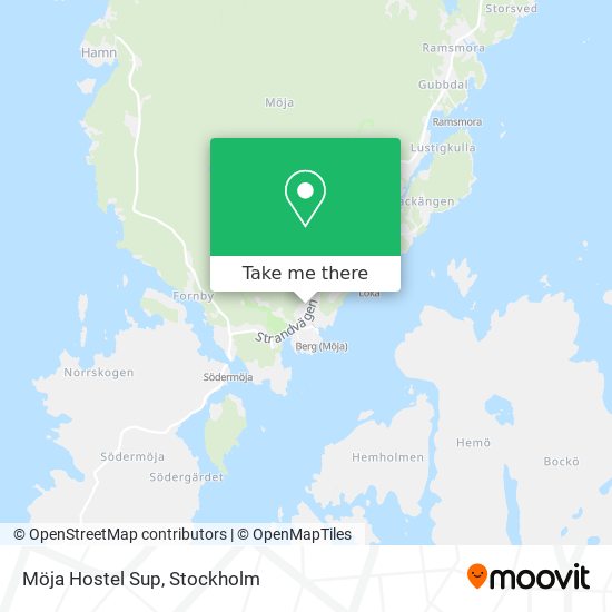 Möja Hostel Sup map