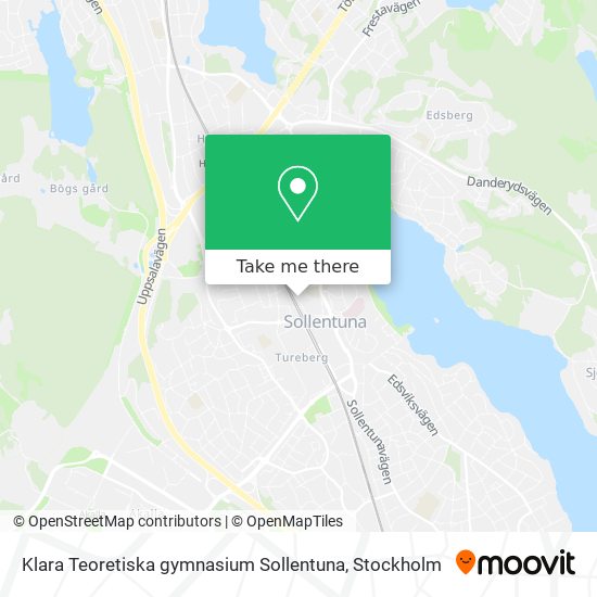 Klara Teoretiska gymnasium Sollentuna map