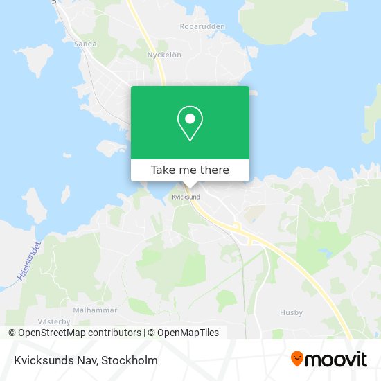 Kvicksunds Nav map