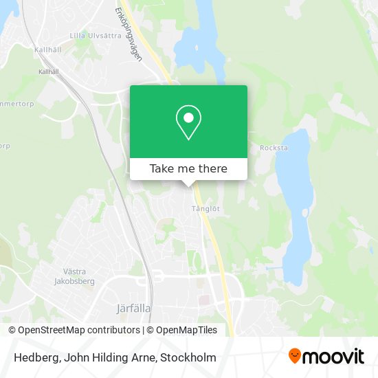 Hedberg, John Hilding Arne map