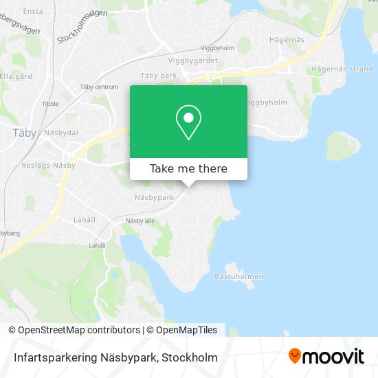 Infartsparkering Näsbypark map