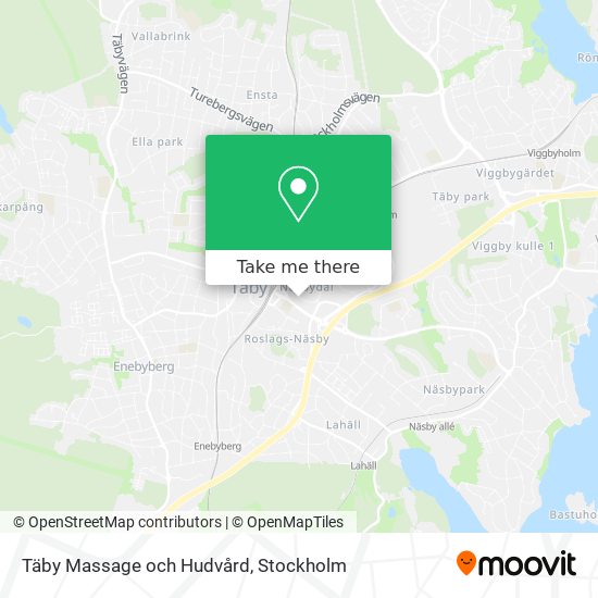 Täby Massage och Hudvård map