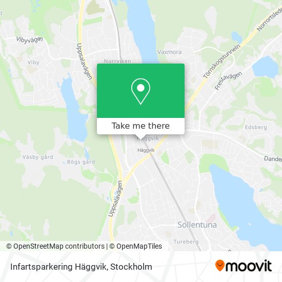 Infartsparkering Häggvik map