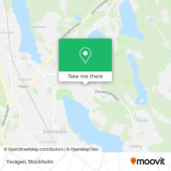 Yxvägen map