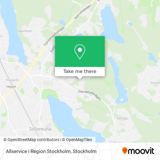 Allservice i Region Stockholm map