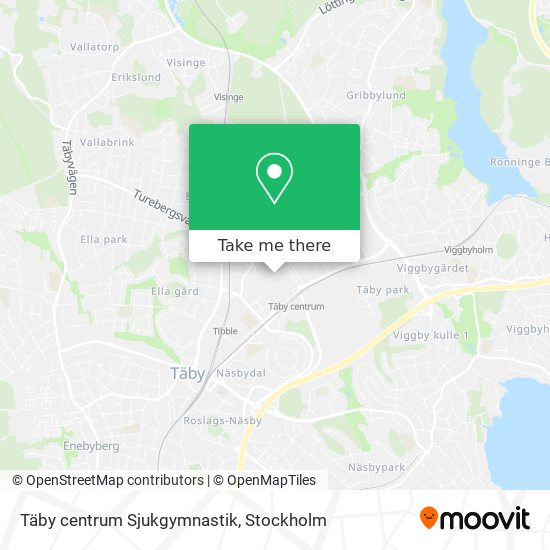 Täby centrum Sjukgymnastik map